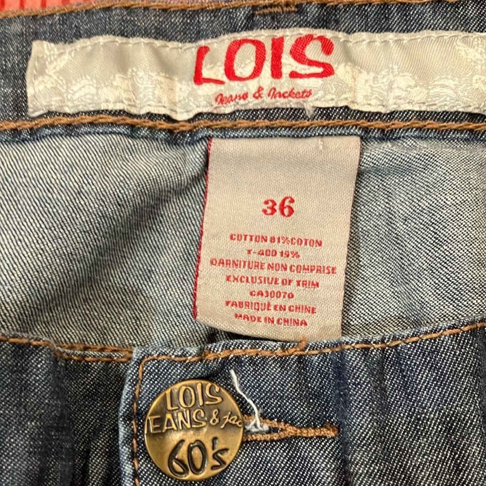 Lois vintage 60’s style Classic Blue Straight Leg lightweight cotton blendJeans - Picture 2 of 13